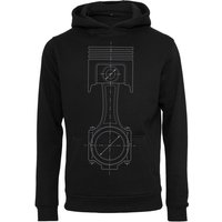 Baddery Kapuzenpullover Auto Hoodie : Kolben Skizze - Tuning Tuner Autoliebhaber, hochwertiger Siebdruck, auch Übergrößen von Baddery