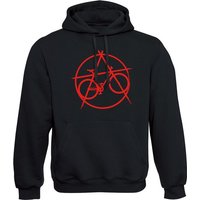 Baddery Kapuzenpullover Fahrrad Hoodie : Anarchy Bike - Sport Pullover Herren, hochwertiger Siebdruck, auch Übergrößen von Baddery