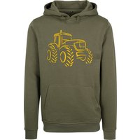 Baddery Kapuzenpullover Hoodie : Traktor - Geschenk für Traktorfahrer - Trecker Pulli, hochwertiger Siebdruck von Baddery