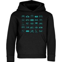 Baddery Kapuzenpullover Kinder Gamer Hoodie : Controller - Kapuzenpullover Gaming, hochwertiger Siebdruck von Baddery