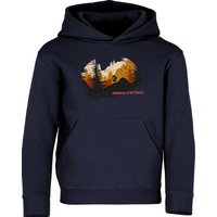 Baddery Kapuzenpullover Kinder Hoodie: Downhill is my thrill - MTB Mountain-Bike, hochwertiger Siebdruck von Baddery