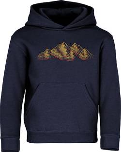 Baddery Kletter Pullover für Jungen : Alpen - Kinder Sport Kleidung Outdoor - Sweatshirt Kinder - Kletter Ausrüstung Zubehör (Navy 128) von Baddery