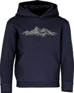 Baddery Kletter Pullover für Jungen : Alpengipfel - Kinder Sport Kleidung Outdoor - Sweatshirt Kinder - Kletter Ausrüstung Zubehör (Navy 140) von Baddery