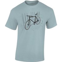 Baddery Print-Shirt Fahrrad T-Shirt : Indoor Bike - Sport Tshirts Herren - Rennrad Zubehör, hochwertiger Siebdruck, auch Übergrößen, aus Baumwolle von Baddery