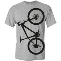 Baddery Print-Shirt Fahrrad T-Shirt : MTB Hardtail - Sport Tshirts Herren, hochwertiger Siebdruck, auch Übergrößen, aus Baumwolle von Baddery