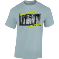 Baddery Print-Shirt Fahrrad T-Shirt : Waldweg Heizer - Sport Tshirts Herren, hochwertiger Siebdruck, auch Übergrößen, aus Baumwolle von Baddery