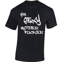 Baddery Print-Shirt Fun T-Shirt - You sexy Motherfucker - Geschenk für Freund - Männer auch Übergrößen, aus Baumwolle, hochwertiger Siebdruck von Baddery