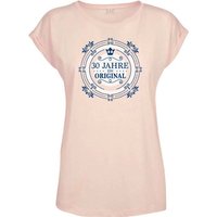 Baddery Print-Shirt Geburtstagsgeschenk für Frauen : 30 Jahre Ein Original - Damen, hochwertiger Siebdruck, aus Baumwolle von Baddery