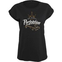 Baddery Print-Shirt Geburtstagsgeschenk für Frauen : 40 Jahre Perfektion - Damen Geschenk, hochwertiger Siebdruck, auch Übergrößen, aus Baumwolle von Baddery