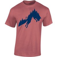 Baddery Print-Shirt Jäger T-Shirt - Waldfuchs - Geschenk für Jäger - Jagd Tshirt, hochwertiger Siebdruck, auch Übergrößen, aus Baumwolle von Baddery
