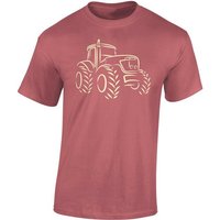 Baddery Print-Shirt Traktor T-shirt Männer, Trecker Tshirt Herren, Landwirt Bauer Shirt, hochwertiger Siebdruck, auch Übergrößen, aus Baumwolle von Baddery