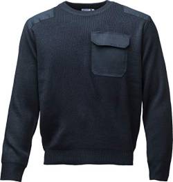 Bundeswehr Pullover - Militär Pullover Herren - Armee Kleidung Männer - Navy Marine Segler - Arbeitskleidung (Blau L) von Baddery