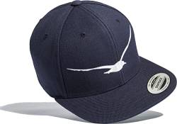 Cap Herren Snapback : Möwe - Basecap Herren & Damen Baseball Cap Männer Anker Kapitänsmütze (Navy) von Baddery