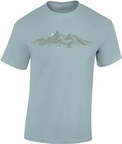 Fahrrad T-Shirt Herren : V2 Power - Sport Tshirts Herren - Mountainbike Shirt (Ice Blue L) von Baddery