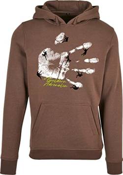 Kapuzenpullover für Herren : Bouldern Adrenalin - Kletter Kleidung Zubehör - Hoodie Outdoor Ausrüstung - Bouldern Geschenk Pullover (Brown XL) von Baddery