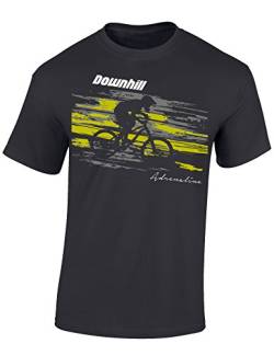 Kinder T-Shirt: Downhill Adrenaline - Fahrrad Geschenk-e Jungen & Mädchen - Radfahrer-in Mountain Bike MTB BMX Roller Rad Outdoor Junge Kind - Verkehr Schule Sport Trikot Geburtstag (140) von Baddery