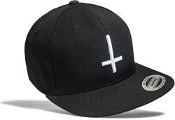 Metal Cap Herren Flexfit Snapback : Petruskreuz - Basecap Herren & Damen Baseball Cap Männer Schwarz (Schwarz-Weiss) von Baddery