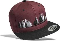 Outdoor Cap Herren Flexfit Snapback : Woodlands - Basecap Herren & Damen - Kletter Ausrüstung Wander Zubehör (One Size Red) von Baddery