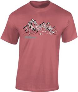 Wander Tshirt Herren : Offline - Kletter T-Shirt Männer - Geschenk für Wanderfreunde - Bergsteiger Ausrüstung (Ancient Pink XXL) von Baddery