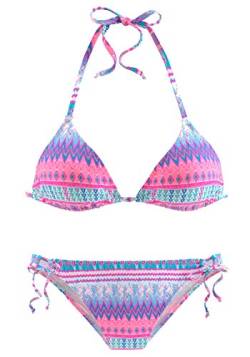 Bench Damen Triangel Bikini (pink Print, 34A/B) von Bademode