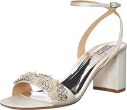 Badgley Mischka Damen Clara Sandale mit Absatz, Weiß (Soft White), 41.5 EU von Badgley Mischka