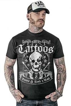 Badly - Tattoos Booze T-Shirt, schwarz, Grösse S von Badly Wear