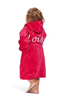 Badrock - Kinderbademantel mit Namen Bestickt - Rosa - Mädchen und Jungen - mit Stickerei - Kinder Bademantel Personalisiert - Größe 140/146 (8-10 Jahre) - SKU 472 von Badrock