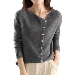 Baenxo Einreihiger Strickcardigan Cardigan Pullover Damen Strickjacken Frühling Herbst Strick Cardigan Einreihig Pullover von Baenxo