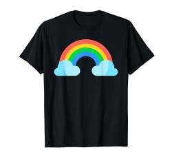 Bunter Regenbogen mit Wolken Grafik für Herren Damen Kinder T-Shirt von Bären Pandas, Waschbär Geschenke, lustige Sprüche