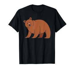 Witziges brauner Comic Bär Motiv für Herren Damen Kinder T-Shirt von Bären Pandas, Waschbär Geschenke, lustige Sprüche