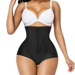 Bafully Damen Hohe Taille Shapewear Bauch Kontrolle Body Shaper Bauch Weg Figurformende Miederhose Unterwäsche (Schwarz, 2XL) von Bafully