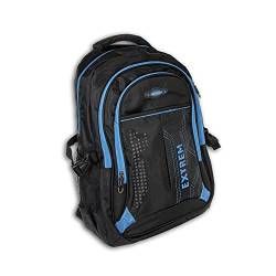 großer Herren - Rucksack Schultasche Freizeittasche Markentasche Bag Street Arbeitstasche, schwarz/blau, Maße: 32 cm x 47 cm x 20 cm von Bag Street