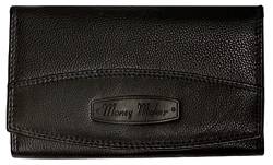 Bag & Belt Money Maker Damen Knipsbörse Leder RFID 5 Karten 16x3x10 (Black) von Bag & Belt