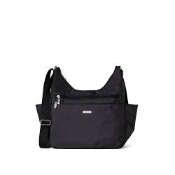 Baggallini Damen Essential Crossbody Tasche Integrierter RFID Kartenhalter-Hobo Bag mit Gepäckhülle, schwarz von Baggallini