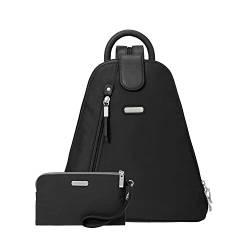 Baggallini Damen Metro Rucksack mit RFID-Armband Handtaschen, Schwarz von Baggallini