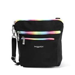 Baggallini Damen Moderne Taschen Umhängetasche, Onyx Rainbow Pride von Baggallini