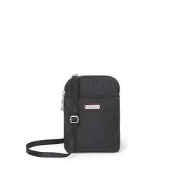 Baggallini Damen Take Two RFID Bryant Crossbody, Schwarz (Black Cheetah) von Baggallini