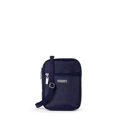 Baggallini Damen Umhängetasche Essential Mini Tasche für Frauen-Integrierter RFID-Kartenhalter-Kleine Crossbody Geldbörse mit austauschbarem Schultergurt, Cadet Marineblau von Baggallini