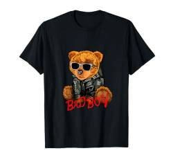 Bad Boy Tee Shirt, Funny Teddy Bear Graphic Design Style Fun T-Shirt von Bahaa's Tee