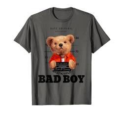 Bad Boy Tee Shirt, Funny Teddy Bear Graphic Design Style Fun T-Shirt von Bahaa's Tee