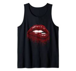 Cool Bold & Sexy Damen Rote Lippen Outfit Grafik Design Stil Tank Top von Bahaa's Tee