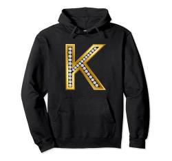 Cool K Alphabet Cute Initial Monogram Letter K Graphic Pullover Hoodie von Bahaa's Tee
