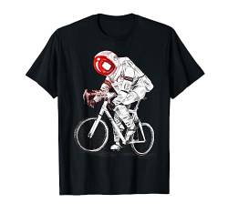 Cool Sketch Drawing Astronaut Rides a Bike Space Exploration T-Shirt von Bahaa's Tee