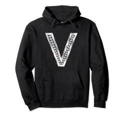 Cool V Alphabet Cute Initial Monogram Letter V Graphic Pullover Hoodie von Bahaa's Tee