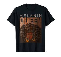 Cool Women Girls Black Melanin Queen Magic, Melanin Queen T-Shirt von Bahaa's Tee