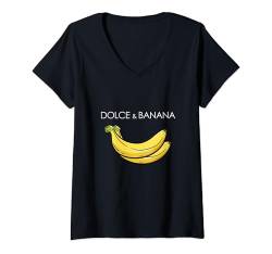 Damen Funny Sarcastic Banana Tee Shirt, Cool Banana Graphic Design T-Shirt mit V-Ausschnitt von Bahaa's Tee