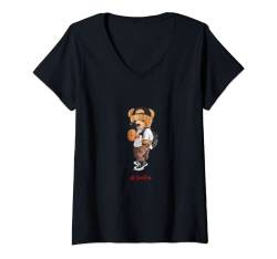 Damen Men's Women's Kids Teddy Bear Graphic Cool Designs Funny T-Shirt mit V-Ausschnitt von Bahaa's Tee