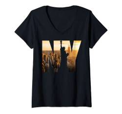 Damen NYC New York City Fashion Graphic Tees, cooles New York City T-Shirt mit V-Ausschnitt von Bahaa's Tee