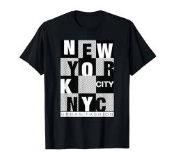 Genießen Sie coole New York City Grafik coole Schach-Stil Designs T-Shirt von Bahaa's Tee