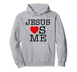 I Love Jesus, Jesus Loves Me Illustration Graphic Designs Pullover Hoodie von Bahaa's Tee